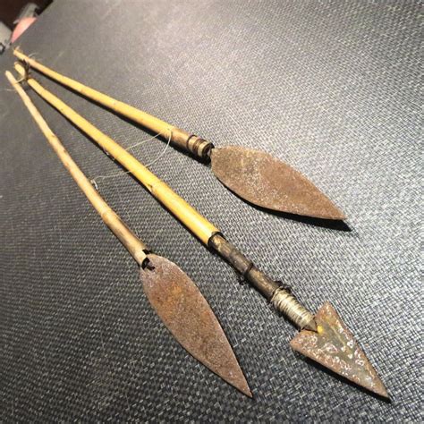 vintage bamboo arrow spear primitive hunting lot 3 | Arrow spear ...