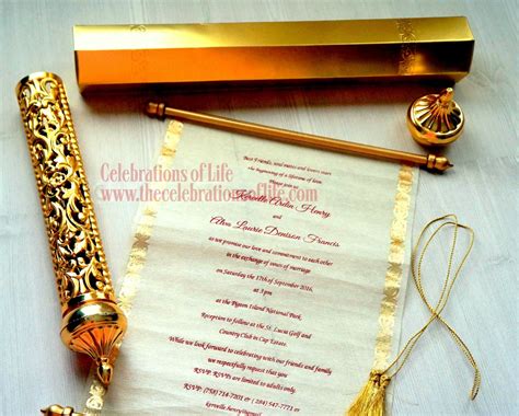 Royal Scroll Invitation SAMPLE by theCelebrationOfLife on Etsy