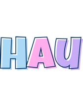 Hau Logo | Name Logo Generator - Candy, Pastel, Lager, Bowling Pin, Premium Style