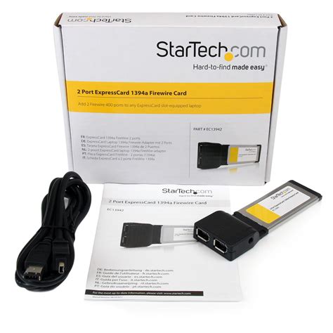 Amazon.com: StarTech.com 2 Port ExpressCard Laptop 1394a Firewire Adapter Card (EC13942 ...