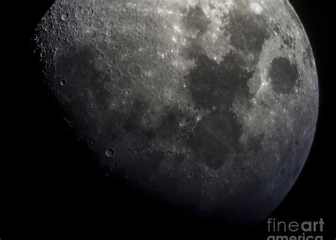 Moon - Close Up of Craters Lunar Surface Greeting Card by David Oppenheimer