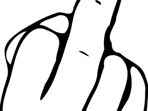 Middle Finger Outline Decal