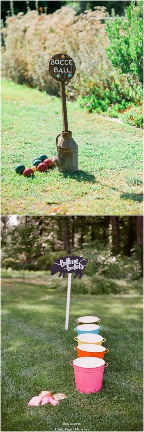 Outdoor Wedding Reception Lawn Game Ideas | Diy backyard wedding ...