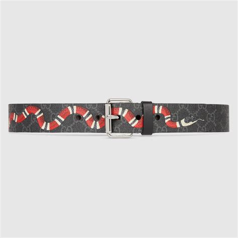 GG belt with Kingsnake print – Gucci Replica