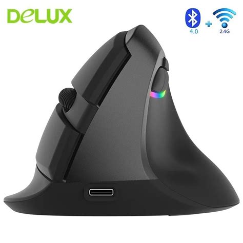 Delux M618 Mini Bluetooth 4.0 + 2.4G Wireless Mouse Rechargeable ...