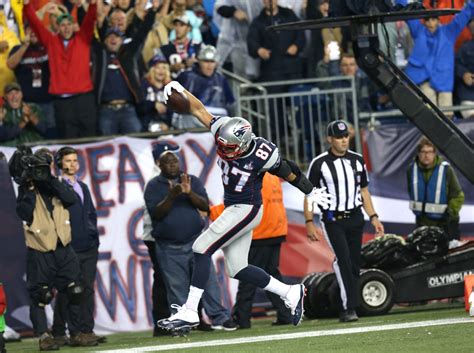 The Patriots’ first touchdown of the 2015 season ended with a Gronk Spike