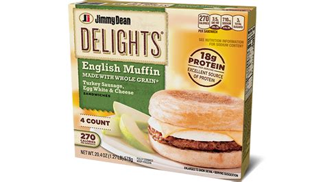 Delights Turkey Sausage, Egg White & Cheese English Muffin | Jimmy Dean ...