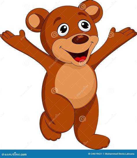 Happy Bear Cartoon Royalty-Free Stock Photo | CartoonDealer.com #34619421