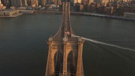 aerial flight over brooklyn bridge american Stock Footage Video (100% ...