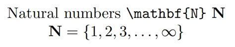 Latex Natural Numbers Symbol