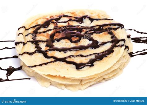 Pancakes with Chocolate Syrup Stock Photo - Image of calories, colorful ...