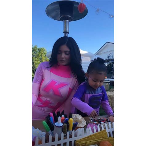 Kylie Jenner, Stormi's Superhero Costumes at Halloween Party: Pics