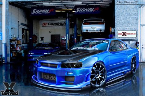 Blue Nissan Skyline R34 Wallpapers - Top Free Blue Nissan Skyline R34 ...