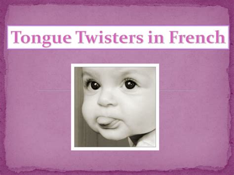 French tongue twisters | Teaching Resources