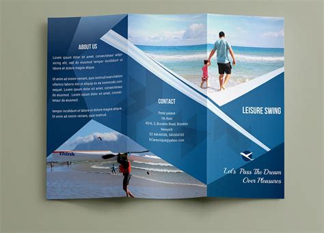 Free travelling trifold brochure template on Behance | Travel brochure ...