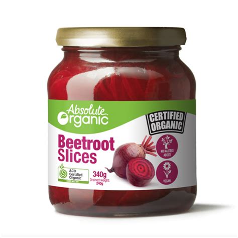 Organic vegetables - preserved - beetroot slices (Absolute) 340g - Farm ...