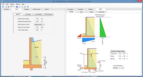 Counterfort Retaining Wall Design Example Using ASDIP RETAIN