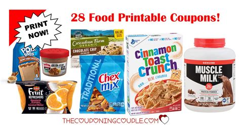 30 Food Printable Coupons ~ Over $25 in Savings!! Print NOW! | Food, Food print, Printable coupons