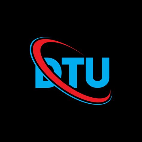 DTU logo. DTU letter. DTU letter logo design. Initials DTU logo linked with circle and uppercase ...