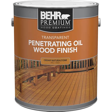 Transparent Penetrating Oil Wood Finish in Cedar Naturaltone, 3.79 L