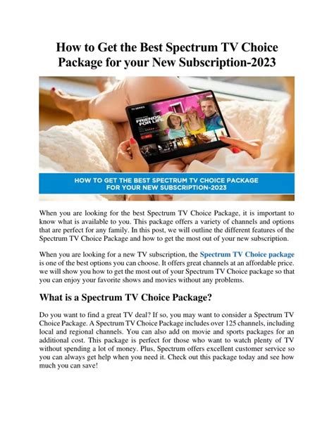 PPT - Spectrum TV Choice Channels List & Package for 2023 PowerPoint ...