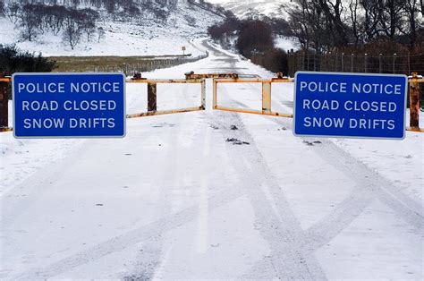 Road Closed Due To Snow Drifts Photograph by Duncan Shaw - Fine Art America