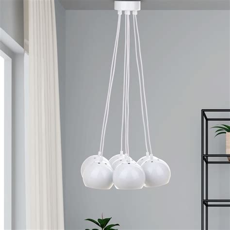 Safavieh Rome 7-Light White Modern/Contemporary Orb Hanging Pendant Light at Lowes.com