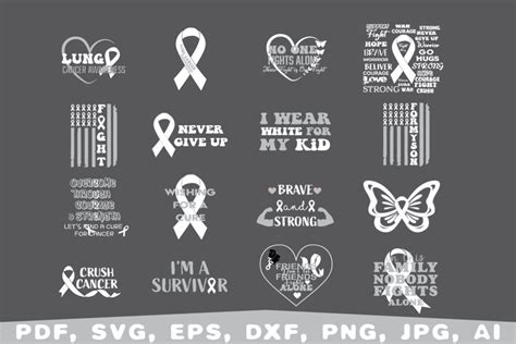 Lung cancer awareness svg, white Ribbon svg PNG (2263039)