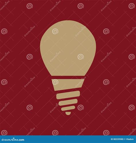 The Incandescent Lamp Icon. Lamp and Bulb, Lightbulb, Filament Lamp, Glow-lamp, Light Bulb ...