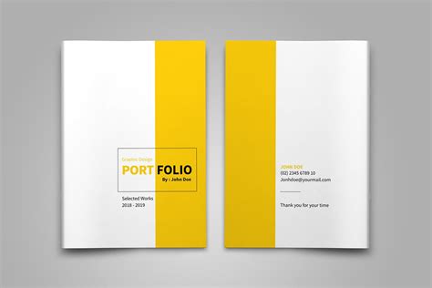Graphic Design Portfolio Template in Brochure Templates on Yellow Images Creative Store