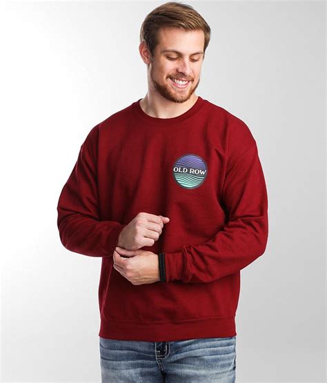 Old Row Waves Sweatshirt - Men's Sweatshirts in Garnet | Buckle