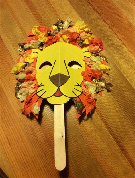 Lion mask craft for Daniel in the Lions Den bible story | Bible crafts ...