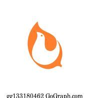 1 Simple Bird Negative Space Curves Logo Clip Art | Royalty Free - GoGraph