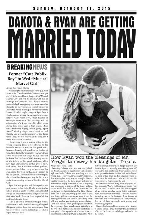 Wedding newspaper templates 7 word pdf psd indesign format download ...