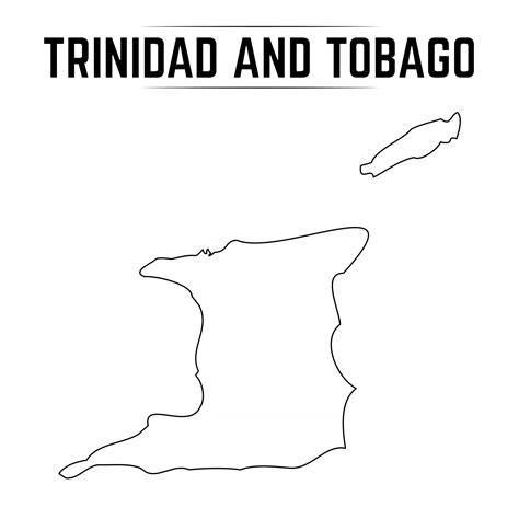 esquema simple mapa de trinidad y tobago 2905345 Vector en Vecteezy