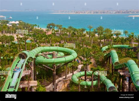 Aquaventure waterpark Atlantis resort Dubai Stock Photo, Royalty Free ...