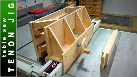 Tenon Jig for Table Saw - DIY Adjustable Tenoning Jig - YouTube | Tenon jig, Table saw diy, Diy ...