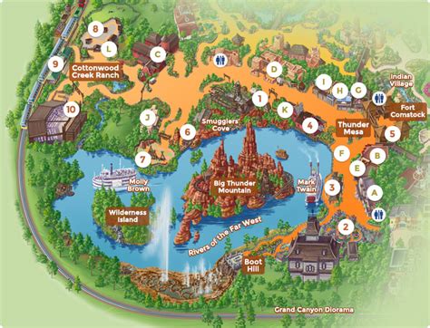 Map of Frontierland — DLP Guide • Disneyland Paris Guidebook