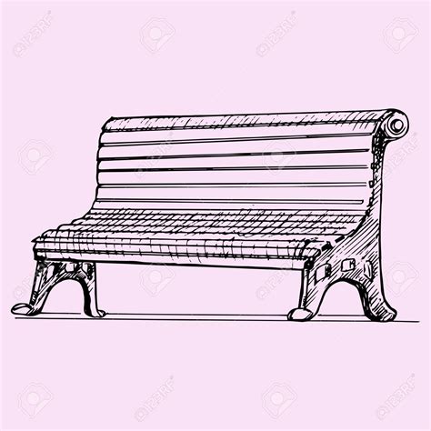 Park Bench Drawing at GetDrawings | Free download