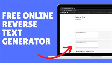 Free Reverse Text Generator (Mirror Text tool) - YouTube