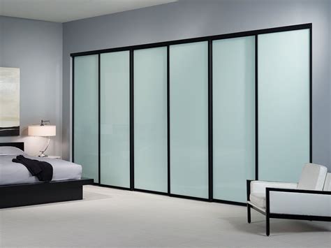 Frosted Glass Panel Closet Doors | Sliding glass closet doors, Glass ...