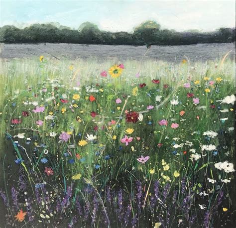 Wild flowers at the Lavender fields, Banstead, original painting and prints