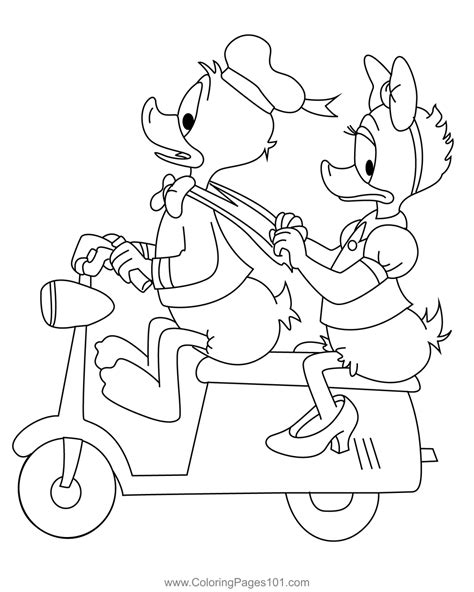 Donald Daisy Duck Coloring Pages