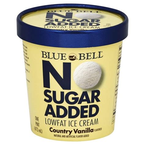 Blue Bell Ice Cream, Lowfat, County Vanilla (1 pt) Delivery or Pickup ...