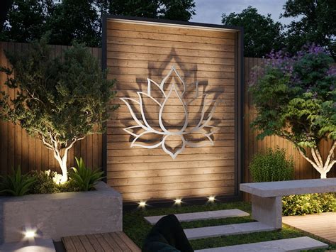 Lotus Flower Large Outdoor Metal Wall Art Garden Sculpture - Etsy