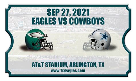 Philadelphia Eagles vs Dallas Cowboys Football Tickets | 09/27/21