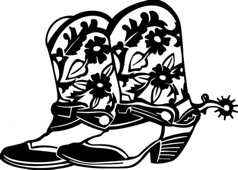 Cowgirl Boots Vector at Vectorified.com | Collection of Cowgirl Boots ...