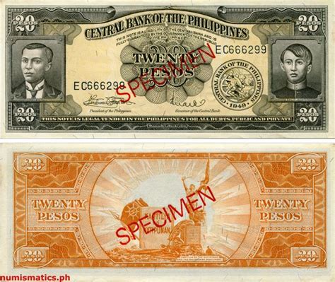 20 Pesos English Series Banknote (1951-1970)