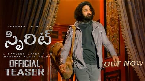 SPIRIT - Prabhas Intro First Look Teaser|Spirit Official Teaser|Prabhas|Sandeep Vanga|DSP ...