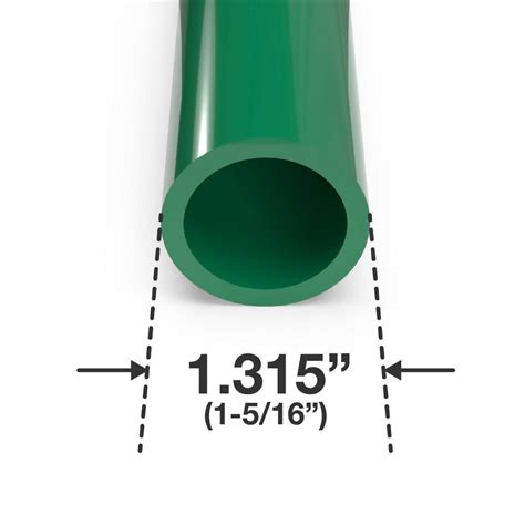 1 in. Sch 40 Furniture Grade PVC Pipe - Green | FORMUFIT